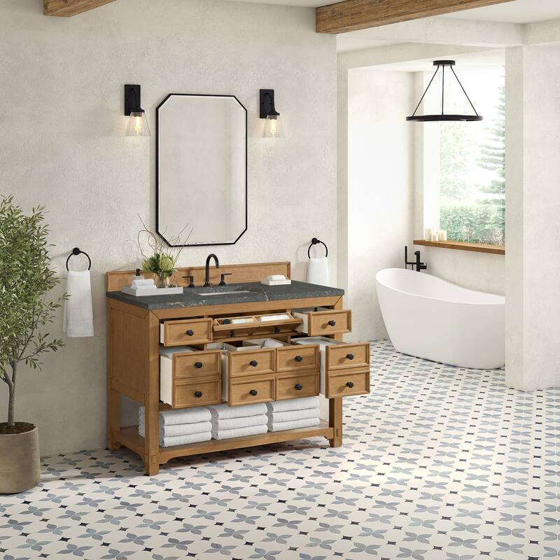 Malibu 48" Single Vanity, Amber Birch