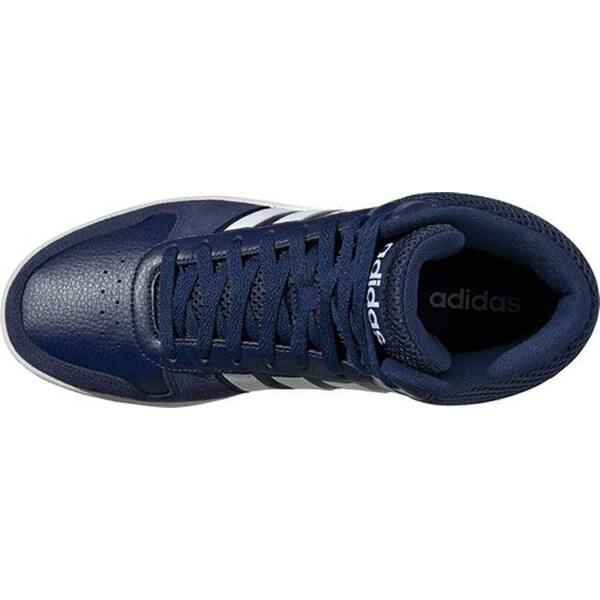 Shop Adidas Men S Hoops 2 0 Mid Basketball Shoe Dark Blue Ftwr White Cloud White Overstock 30294307