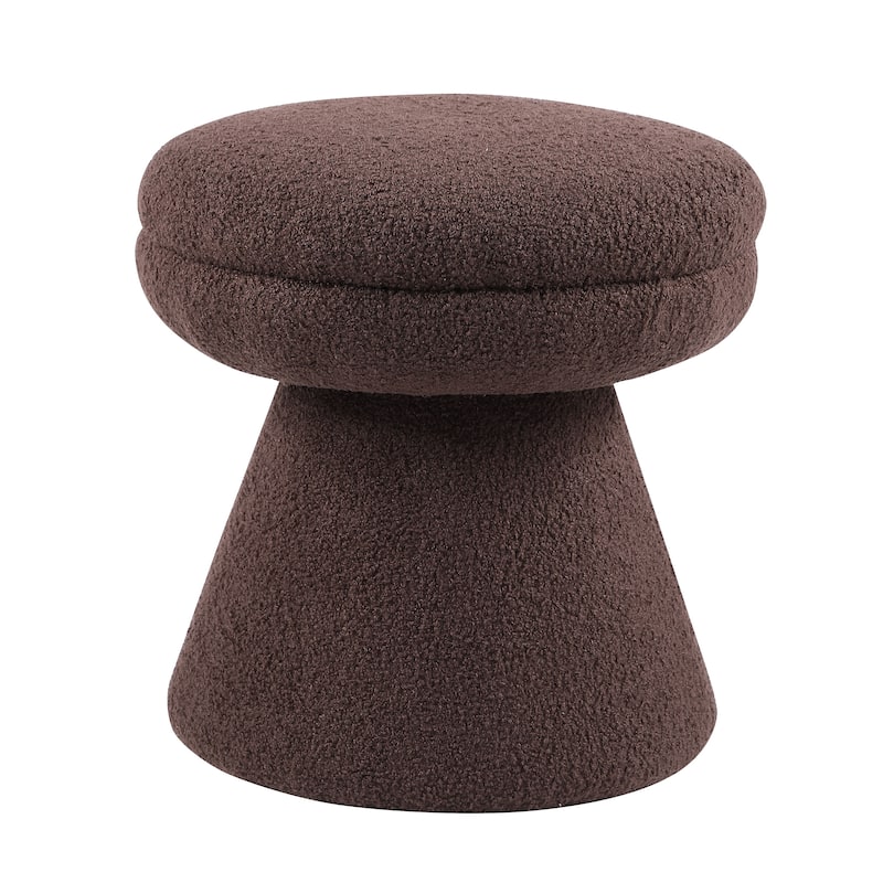 Furniture of America Silas Modern 18-inch Mushroom Upholstered Ottoman