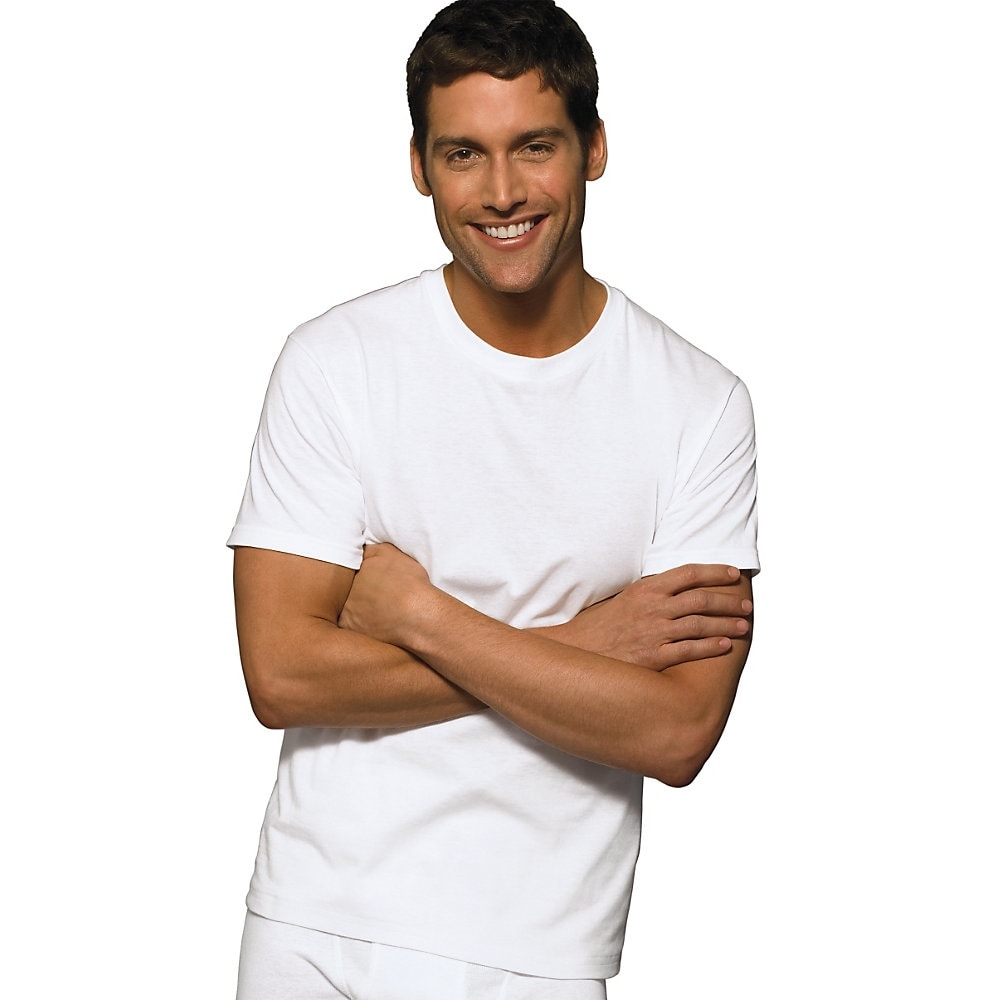 Shop Hanes Classic Big Mens Crew Neck T Shirt P5 Size 2xl Color White Overstock 13859125