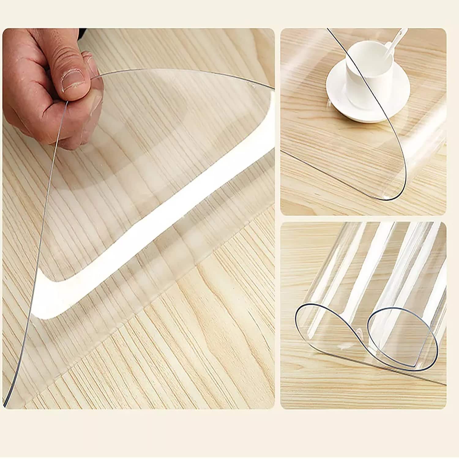 Premium Clear Plastic Vinyl Pvc Fabric Table Cover Protector Tablecloth