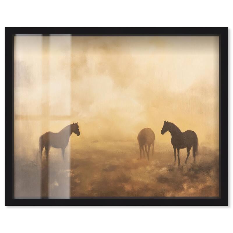 Equine Trio Shadowbox by Art Remedy - Black - 24" x 20"