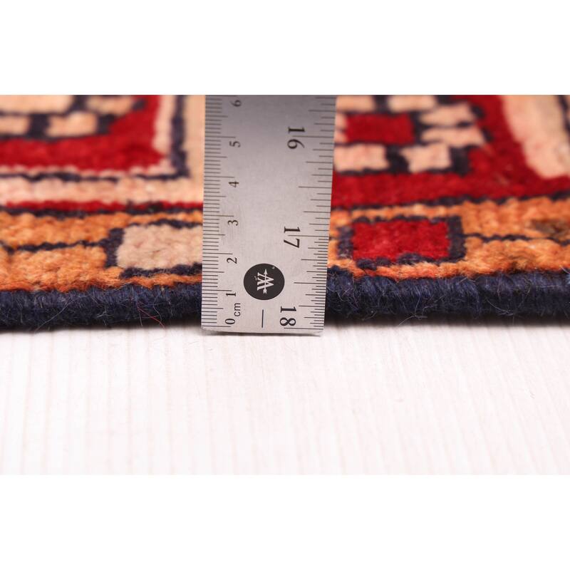 ECARPETGALLERY Hand-knotted Andelz Dark Navy, Red Wool Rug - 4'1 x 6'11