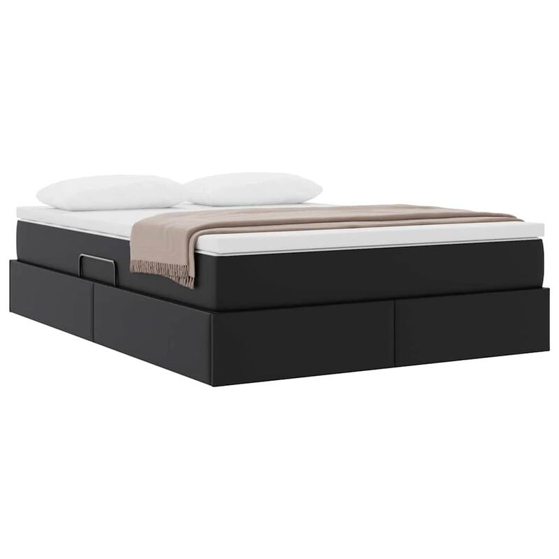 vidaXL Storage Bed with Mattress in Faux Leather