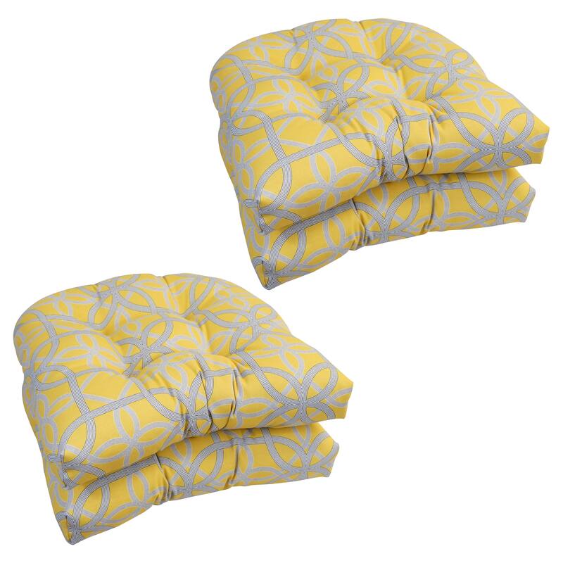 Blazing Needles 19-inch U-Shaped Dining Chair Cushions (Set of 4)