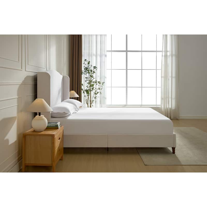 Tall 54" Headboard Upholstered King Wingback Bed