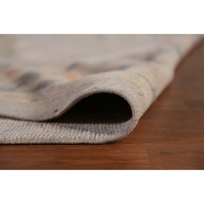 Hand Knotted Oriental 100% Wool Carpet Transitional All-Over Greys & Charcoal Oushak Area Rug - 12' 4'' X 8' 11''
