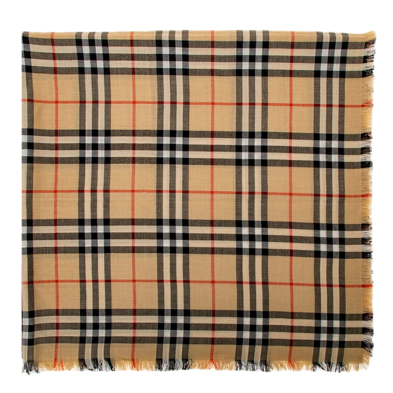 Burberry Check Cashmere/Silk Oversized Scarf