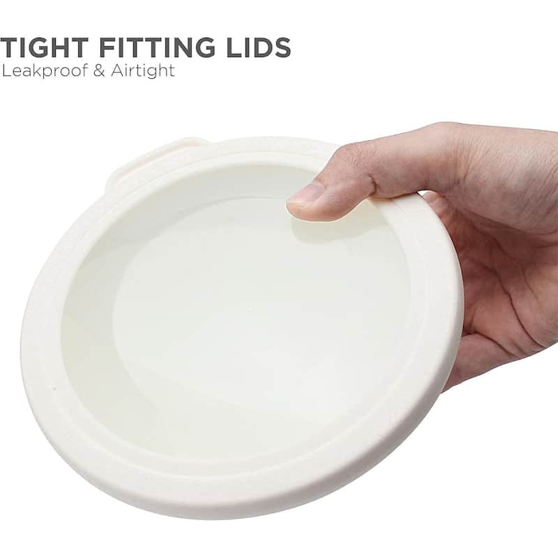 Rae Dunn Mixing Bowls with Lids - 10 Piece Plastic Nesting Bowls Set includes 5 Prep Bowls and 5 Lids