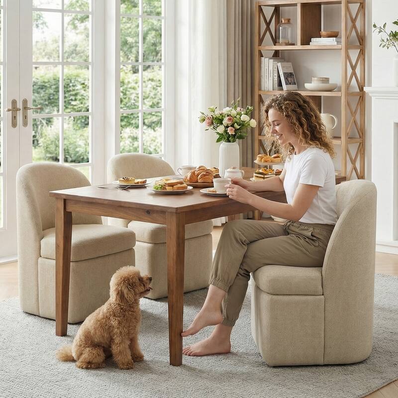 INK+IVY Lyra Dining Chair with Castors - N/A