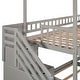 preview thumbnail 25 of 30, Twin over Twin Bunk Bed with Slide, Storage Steps & Playhouse Design