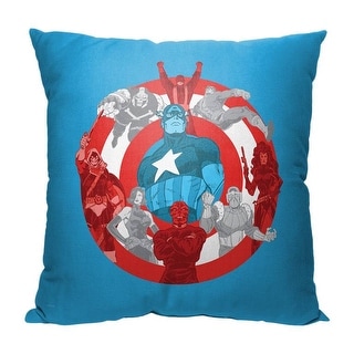 Marvel Captain America Shield From Villains Printed Throw Pillow - Bed ...