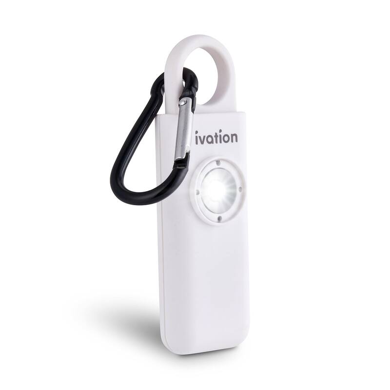Ivation Personal SOS Keychain Alarm, 125 dB Rechargeable Personal Alarm W/LED Strobe Light