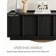 preview thumbnail 24 of 25, 78.74" Modern TV Stands with Brown Wood Grain,Mid Century Media Console With 4 Cabinets