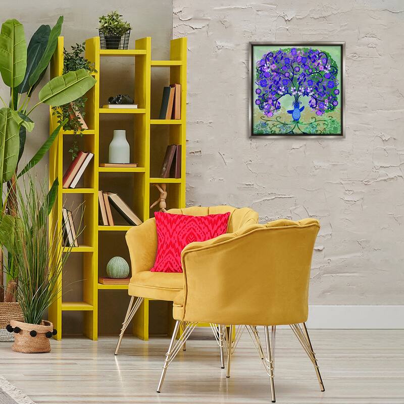 Stupell Tree Blooming From Bird Framed Floater Canvas Wall Art Design By Kay Widdowson