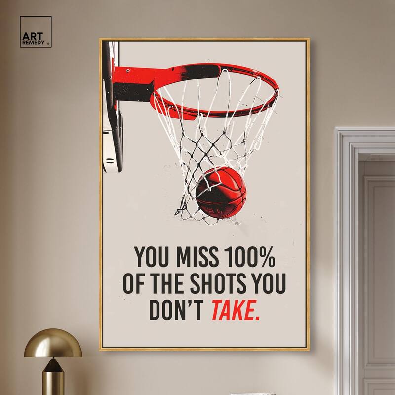 The Shots You Take Hoop Canvas by Art Remedy