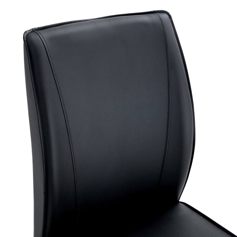 8 Piece PU High Elastic Dining Chair With High Backrest, Cushion, Silver Metal Legs For Dining Room Kitchen Living Room Bedroom