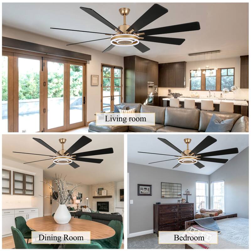 20"/24"/72" Oaks Aura Cotti Low Profile Dimmable Smart Ceiling Fan with Lights 6-Speed Flush Mount Modern Remote