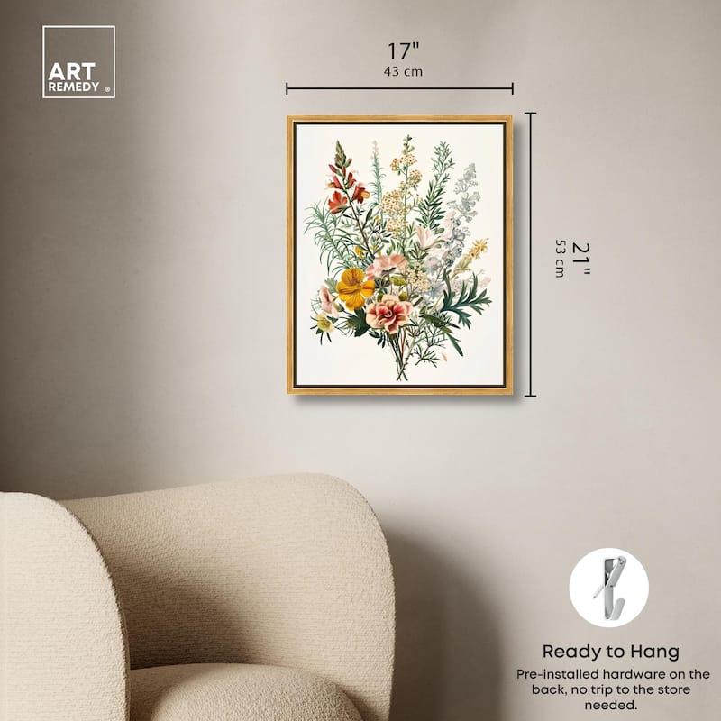 Quaint Bouquet Canvas by Art Remedy