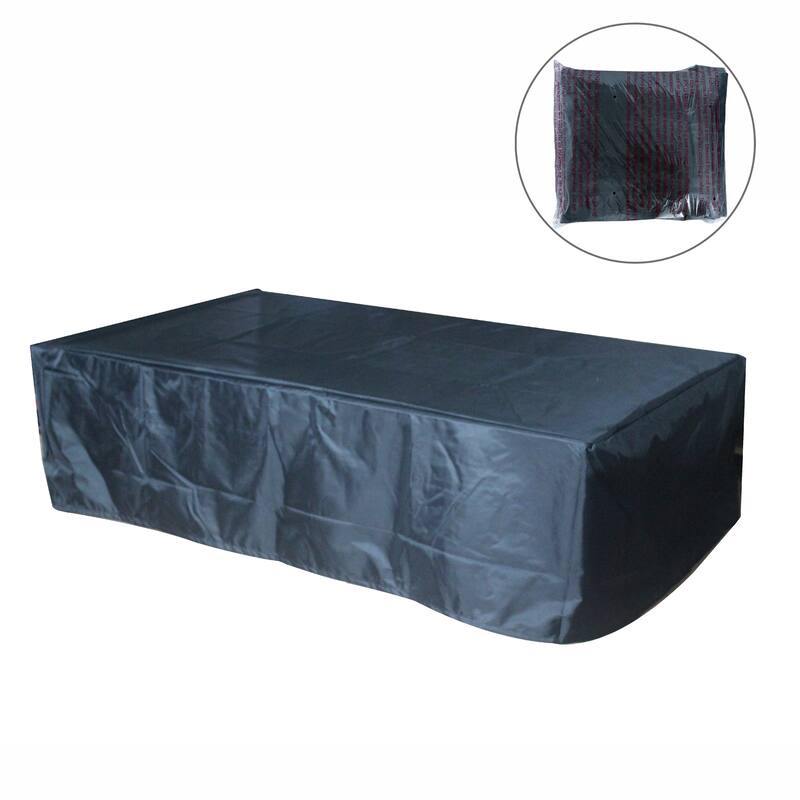 52 Inch Outdoor Concrete Propane gas rectangle Fire Pit table