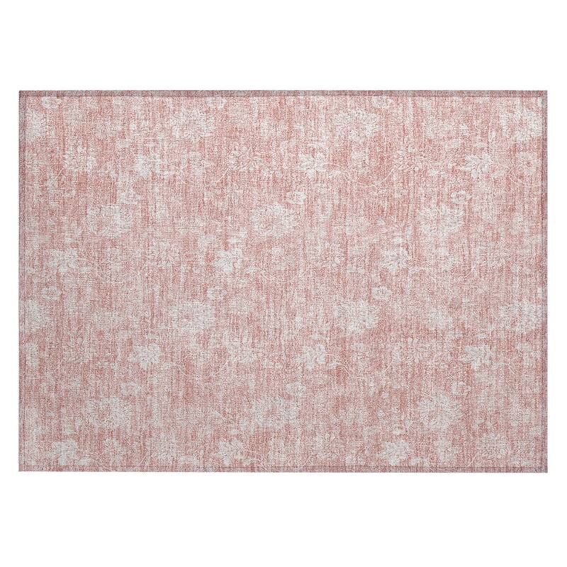 Machine Washable Indoor/ Outdoor Chantille Casual Floral Farmhouse Rug
