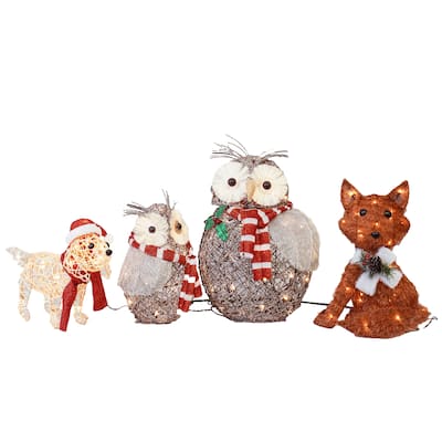 RJ Legend Wild Animal Family Corded Pre-lit Outdoor Christmas Decor