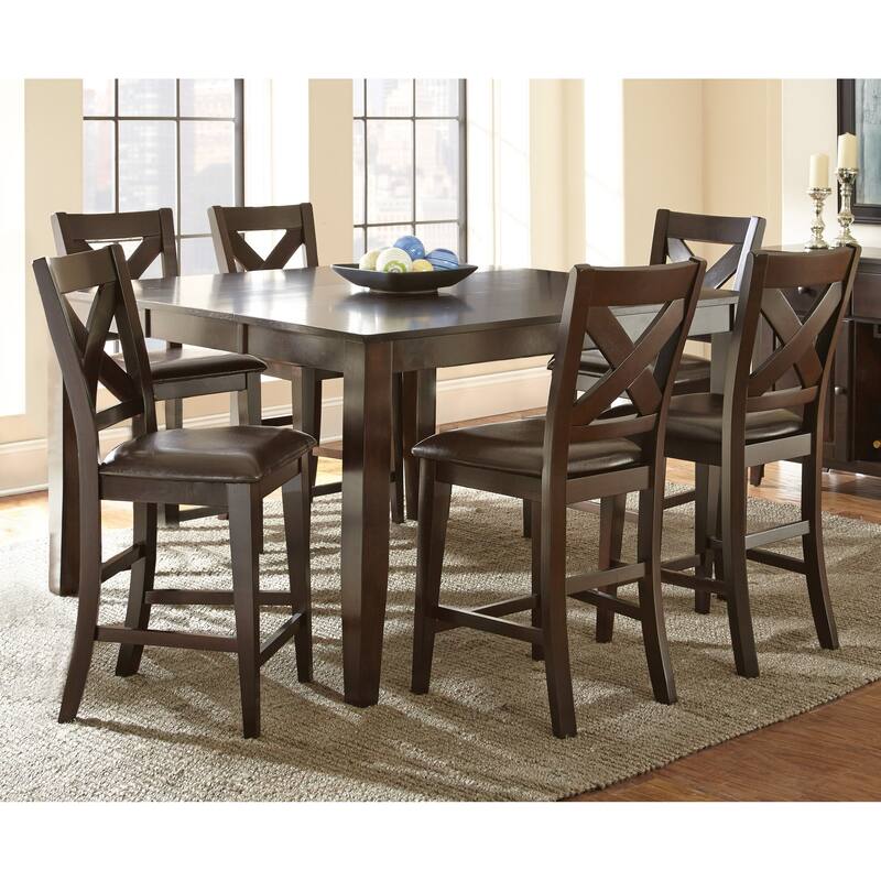Copley Counter Height Dining Set with Self Storing Leaf by Greyson Living - 7-Piece Set