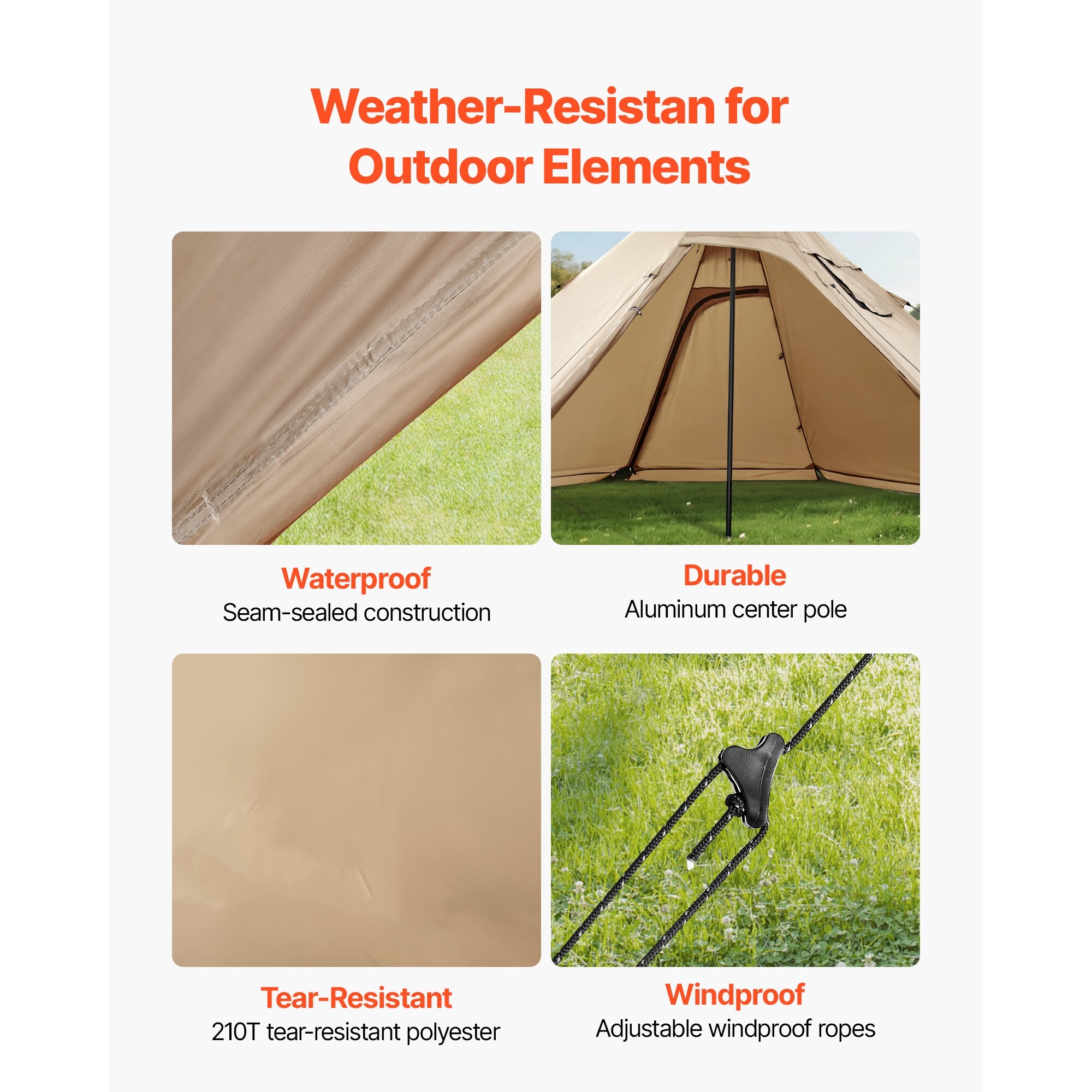 UIMOSO Hot Tent for 2 Persons, Portable Winter Tipi Tent with