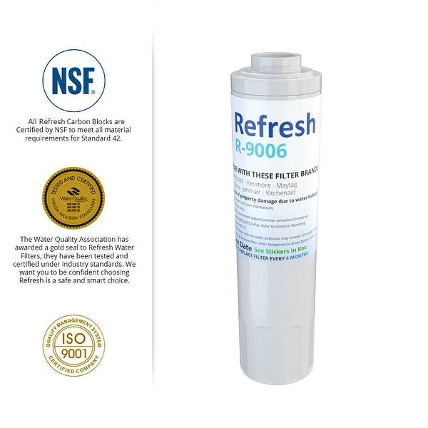 Replacement Water Filter For Kitchenaid Kbls20evms4 Refrigerator Water Filter By Refresh 4 Pack White Overstock 21462545