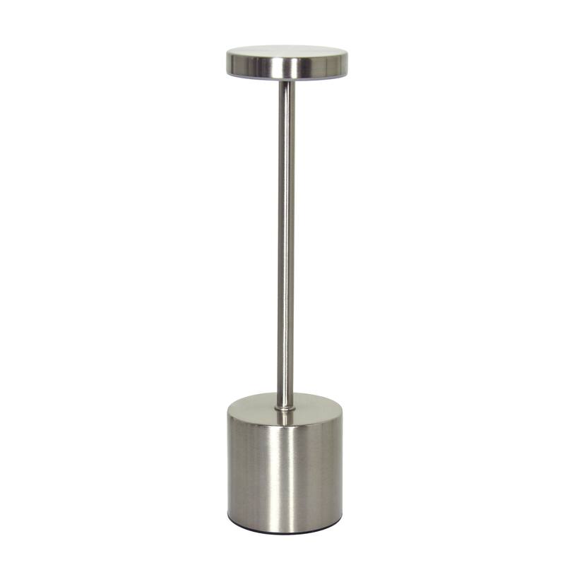 LED Mushroom Disc Desk Lamp with Stick Base - 12.75" - Silver
