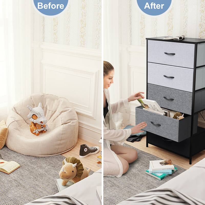 5 Drawers Vertical Dresser Storage Tower Organizer Unit for Bedroom