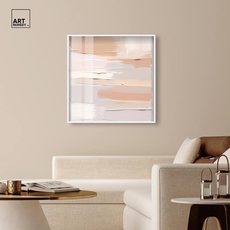 Roseate Cream Tones I Shadowbox by Art Remedy