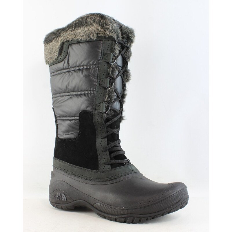 north face black snow boots