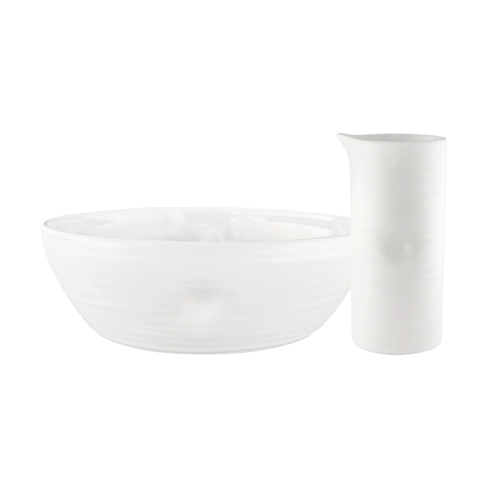 Canvas Home Pinch Collection 2-Piece Serving Set, 1 Pitcher and 1 Serving Bowl