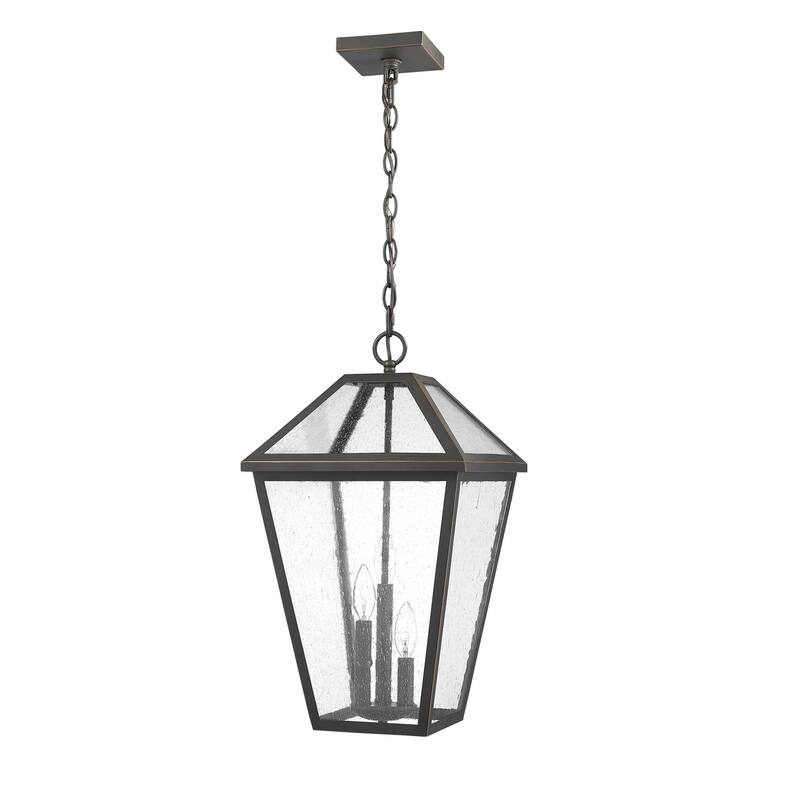 Roseto ZP37345 Calvin 3 Light 12" Wide Outdoor Taper Candle Pendant
