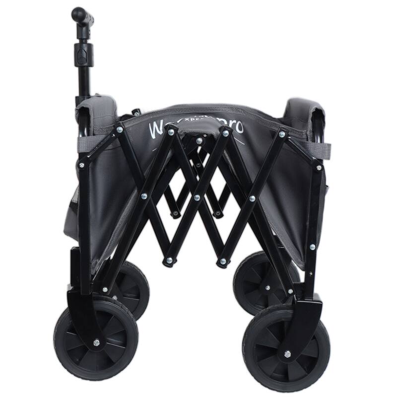 Expandable Dual-Layer Utility Wagon with 100% Extra Space - Grocery Cart for Camping,Shopping,Sports,Gardening,Fishing