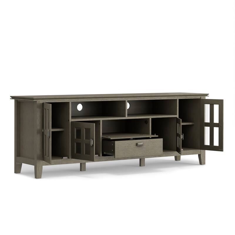 WYNDENHALL Stratford SOLID WOOD 72" Wide TV Media Stand For TVs up to 80"
