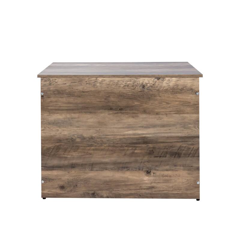 GDF Studio - Bubu Modern Wooden Dog Crate Furniture with Double Doors and Indoor Kennel Design