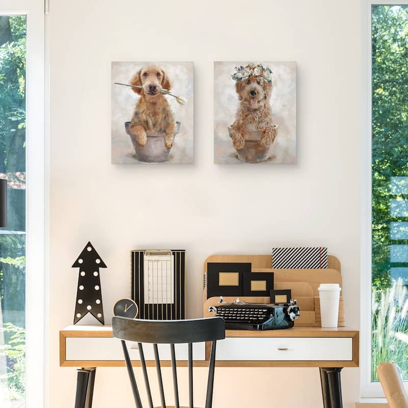 Potted Pals I, III by Studio Arts Canvas Art Prints