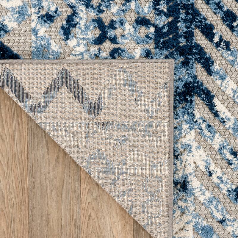 World Rug Gallery Turin Modern Geometric Bohemian Indoor/Outdoor Area Rug