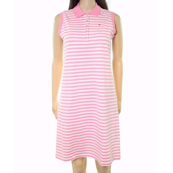 Tommy Hilfiger NEW Light Pink Womens Size XS Striped Polo Shirt Dress. Opens flyout.
