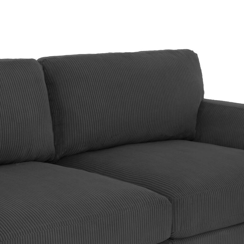 Modern 90" inch Sofa Comfy Corduroy Deep Seats Sofa
