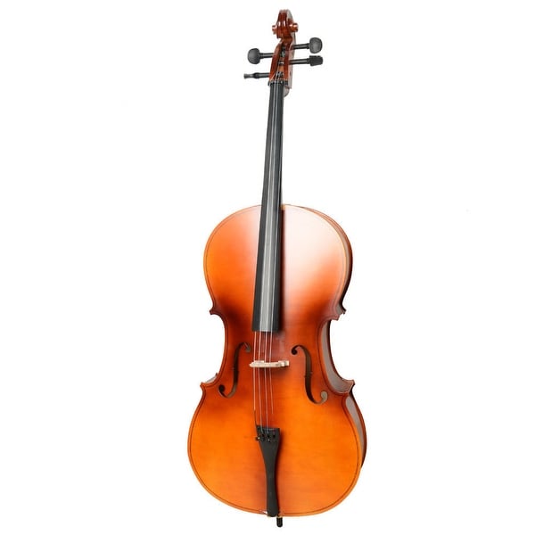 4/4 Acoustic Cello, Case, Bow, Rosin Wood Color