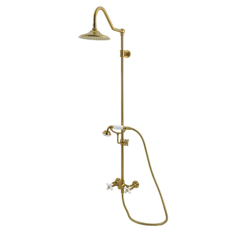 Kingston Brass Kingston Wall Mount Rain Drop Shower System with Hand Shower
