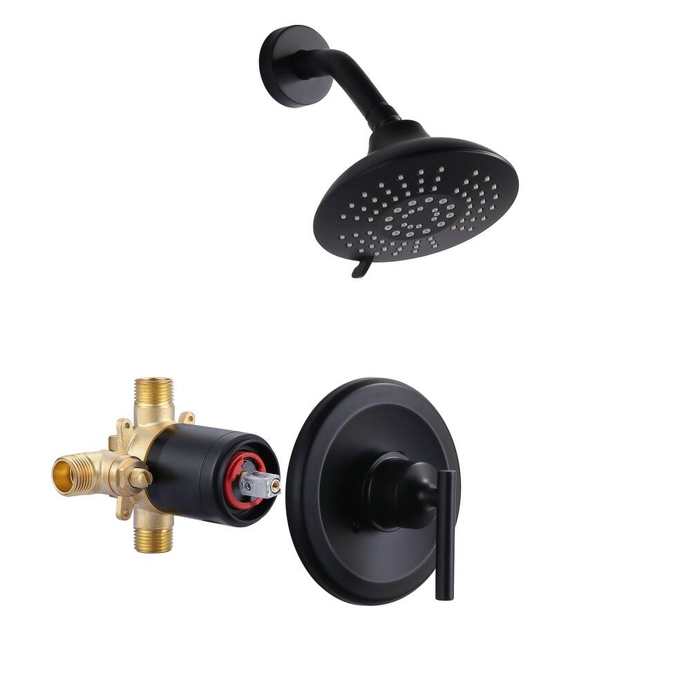 WOWOW 5-Patterns Wall Mount Shower Faucet with Valve