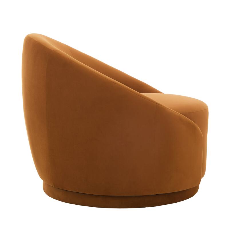 Modern Upholstered Swivel Barrel Chair Accent Lounge Chair