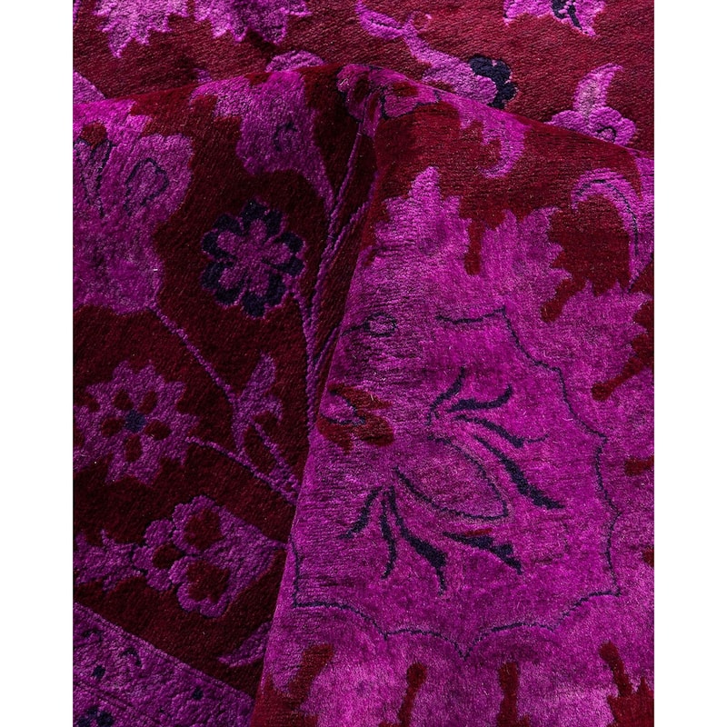 Fine Vibrance One-of-a-Kind Hand-Knotted Area Rug - Pink, 9' 3" x 12' 5" - 9' 3" x 12' 5"
