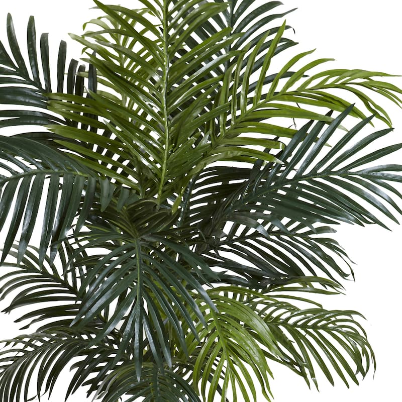 Golden Cane Palm Tree with Planter - 4.5ft Indoor Tropical Plant, Decorative Home Accent, Low Maintenance - 4.5ft.