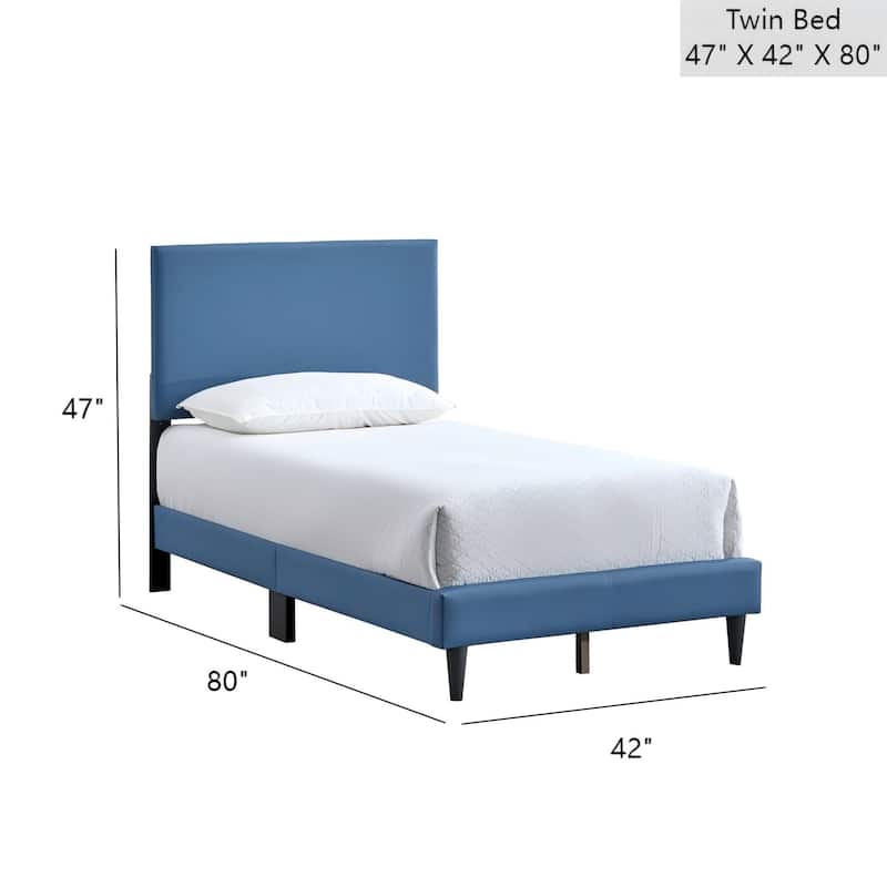 GDF Studio - Emily Modern Upholstered Bed with Adjustable Headboard (Mattress Not Included)
