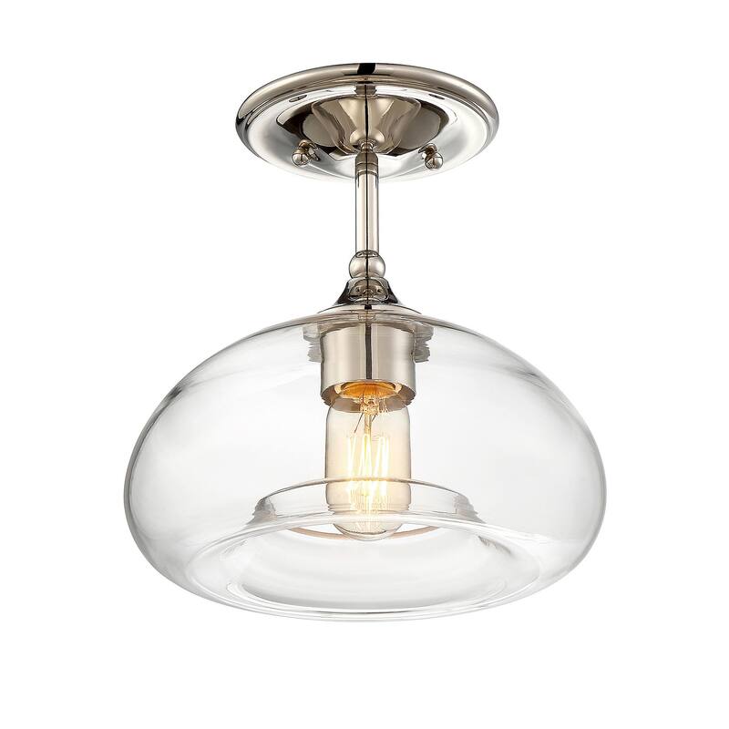 Meridian M60017 Single Light 11" Wide Semi-Flush Ceiling Fixture